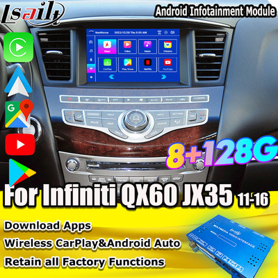 Lsailt 8G Android Multimedia Interface για το Infiniti QX60 JX35 2011-2020 Ενσωματωμένο ασύρματο CarPlay, Android Auto