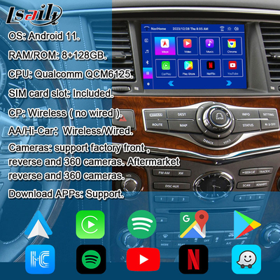 8G Android Infotainment Module για το Infiniti QX80 QX56 Nissan Patrol 20100-2021 Ασύρματη διεπαφή CarPlay, YouTube