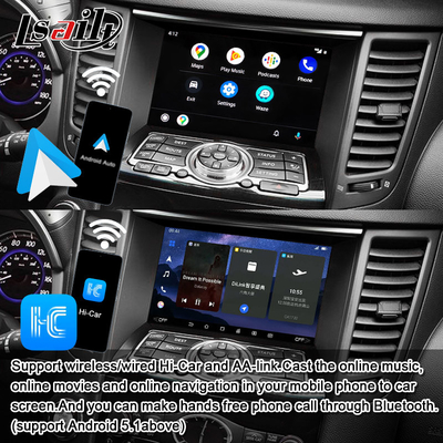 Lsailt 8G Android Multimedia Interface για το Infiniti QX70 FX35 FX37 2008-2017 Ενσωματωμένο ασύρματο CarPlay, Android Auto