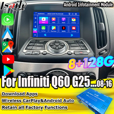 Lsailt 8G Android Infotainment Module για το Infiniti Q60 G37 G35 Q40 2008-2016 Περιλαμβάνει ασύρματο CarPlay, Android Auto