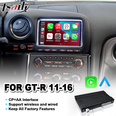 Lsailt Android Auto CP AA OEM Ενσωμάτωση Βίντεο Interface Carplay για Nissan GTR GT-R R35 2011-2016