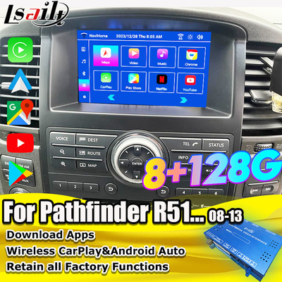 Lsailt OEM Ενσωμάτωση Android πολυμέσων Διασύνδεση βίντεο για Pathfinder R51 Nissan Navara D40 CarPlay& Android Auto Retrofit