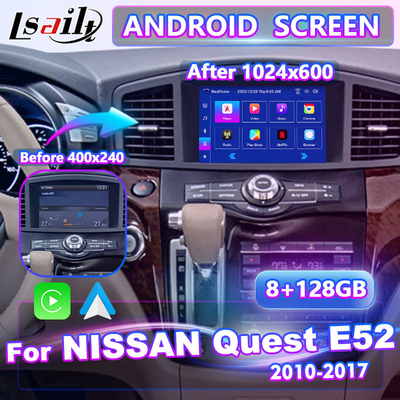 Lsailt 8 ιντσών Android πολυμέσων Carplay οθόνη διεπαφής για το 2011-2017 Nissan Quest E52