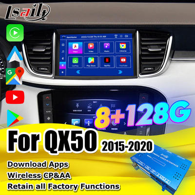 8+128G Android Navigation Box Μοντέλο πληροφορικής και ψυχαγωγίας για το Infiniti QX50 2018-2020 EX QX80 με ασύρματο CarPlay, Android Interface