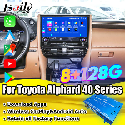 Android 13 Android Multimedia Interface για Toyota Alphard 40 Series 2023-2024 Harrier, Vellfire Υποστήριξη YouTube, NetFlix, Google Play, 360 Πανοραμικές Κάμερες