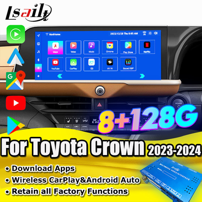 Android 13 Διασύνδεση πολυμέσων για το Toyota Crown 2023-2024 Royal Majesta Athlete Infotainment Module OEM Retrofit
