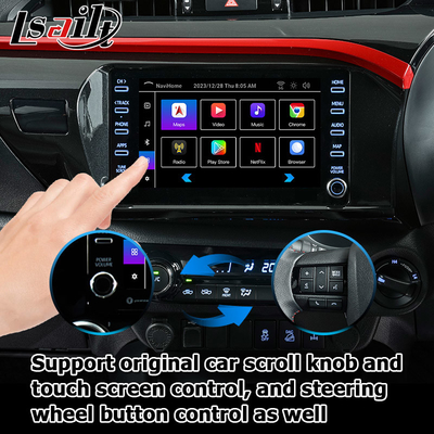 Toyota Hilux Android 13 πολυμέσων βίντεο διεπαφή ασύρματο carplay Android auto touch 3