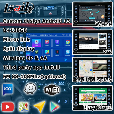 Toyota Hilux Android 13 πολυμέσων βίντεο διεπαφή ασύρματο carplay Android auto touch 3