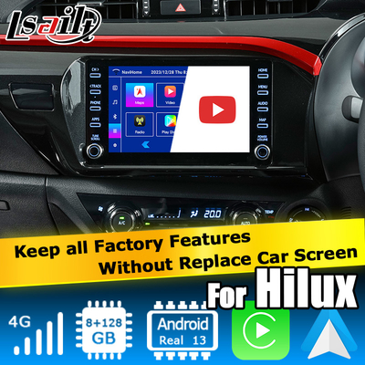 Toyota Hilux Android 13 πολυμέσων βίντεο διεπαφή ασύρματο carplay Android auto touch 3