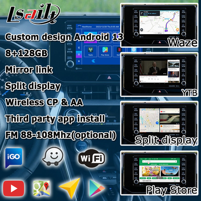 Το Toyota Harrier Venza Android 13 πολυμέσων βίντεο διεπαφή 2019-προσώπου ασύρματο carplay android auto