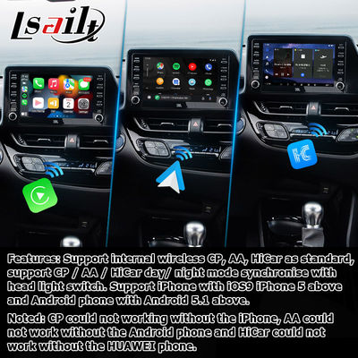 Toyota C-HR CHR διεπαφή πολυμέσων Android 13 με android auto carplay
