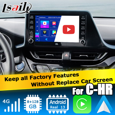Toyota C-HR CHR Android 13 διεπαφή πολυμέσων με ασύρματο Android auto carplay