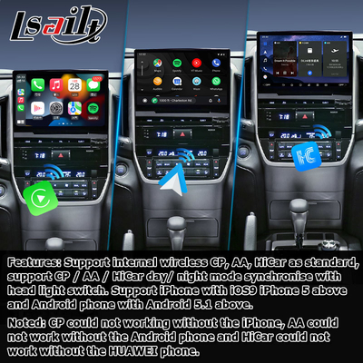 Αμαξοκίνητο Android 13 κουτί πλοήγησης για Toyota LC200 GXR Fujitsu μονάδα Carplay waze youtube οπίσθια προβολή κλπ