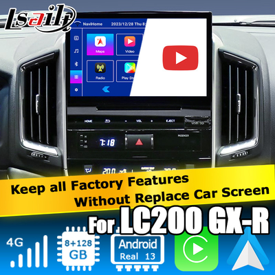 Αμαξοκίνητο Android 13 κουτί πλοήγησης για Toyota LC200 GXR Fujitsu μονάδα Carplay waze youtube οπίσθια προβολή κλπ