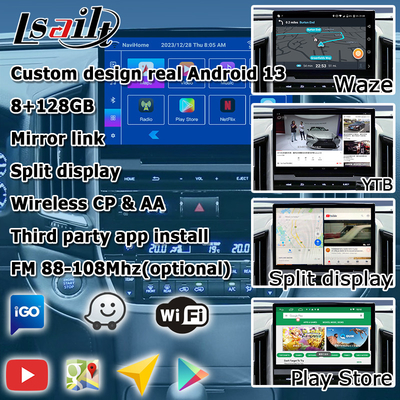 Αμαξοκίνητο Android 13 κουτί πλοήγησης για Toyota LC200 GXR Fujitsu μονάδα Carplay waze youtube οπίσθια προβολή κλπ