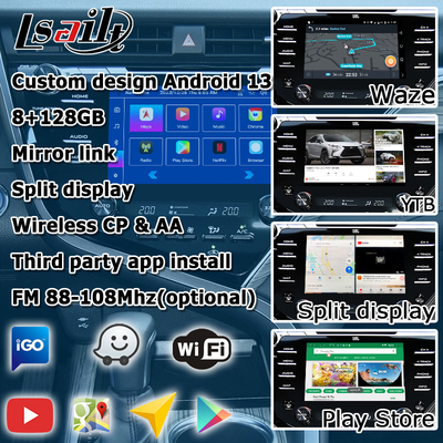 Αρρενωπή αυτόματη τηλεοπτική διεπαφή Toyota Camry Bluetooth Wifi USB Carplay οθονών επαφής