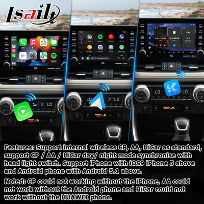 8+128GB Android 13 Carplay Android Interface Για το Toyoat RAV4 2019 Για να παρουσιάσετε το Touch N Go 3