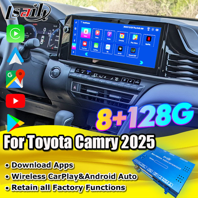 Android 13 Διασύνδεση βίντεο πολυμέσων για Toyota Camry 2025 Sienna RAV-4 OEM Retrofit Μονάδα πληροφορικής και ψυχαγωγίας Περιλαμβάνεται YouTube, NetFlix, Google Play