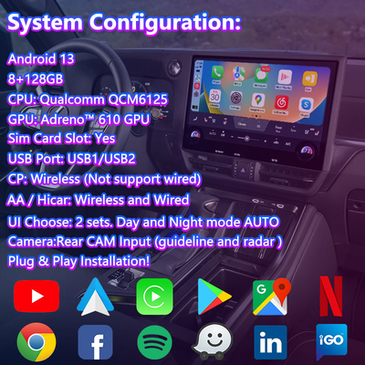 Lsailt Android Carplay Multimedia Video Interface για το 2024-Πρόσφατο Lexus GX GX550