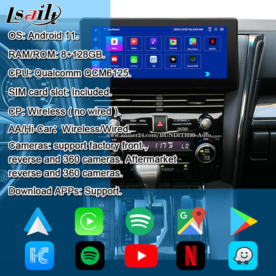 Android 13 Lexus Βίντεο Διασύνδεση OEM Αναβάθμιση οθόνης για LM350 LM500H NX RX ES Retrofit Kits Περιλαμβάνει YouTube, NetFlix, Wireless CarPlay