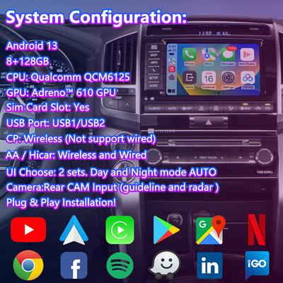 Lsailt Android Multimedia Video Interface για την Toyota Land Cruiser LC200 V8 LC 200 2012-2015