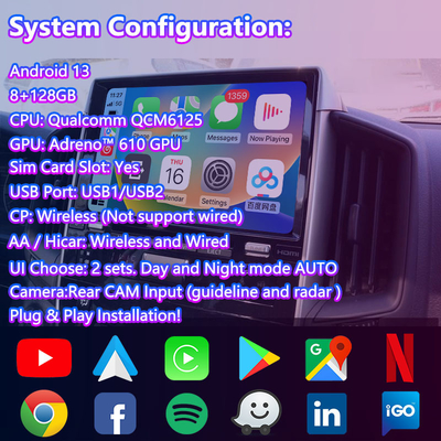 Lsailt Android Multimedia Video Interface για το 2018-2022 Toyota Land Cruiser LC200 GX-R LC 200 GXR