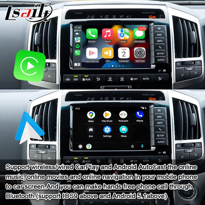 Πλαγκ και Πλέι Apple CarPlay Διασύνδεση για Land Cruiser 200 2013-2021 Πολυγλωσσική, 360 κάμερα, Υποστήριξη αντίστροφης κάμερας