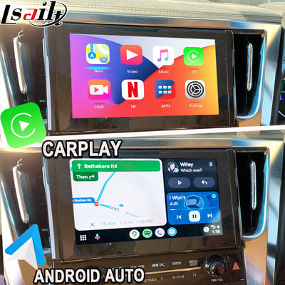 Ασύρματη μονάδα αναβάθμισης Apple CarPlay/Android Auto για Alphard 30 Series Vellfire Toyota Υποστήριξη FM Radio, A/C, Mirroring, Κάμερες