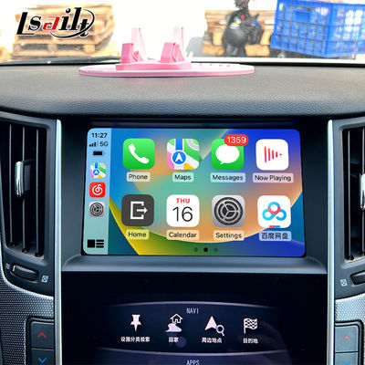 Q50 Q60 OEM Apple CarPlay Αναβάθμιση Ενσωμάτωσης Μονάδας Mobile Phone Mirroring, Εμφάνιση Θερμοκρασίας AC, Google Map, Spotify