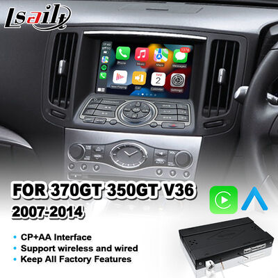 Lsailt Ασύρματη διεπαφή Android Auto Carplay για Nissan Skyline 370GT 350GT V36 2007-2014