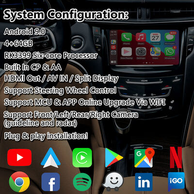 Lsailt Android Multimedia Video Interface για το 2013-2019 Cadillac XTS CUE System με Carplay