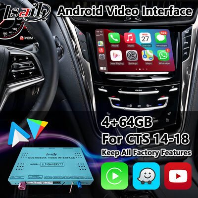 Διεπαφή πολυμέσων βίντεο Lsailt Android Carplay για σύστημα CUE Cadillac CTS 2013-2019
