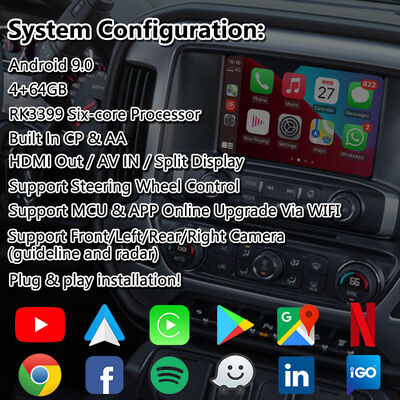 Lsailt Android Car Navigation Video Interface για το 2014-2019 GMC Sierra 1500 2500 3500 Σύστημα Intellilink