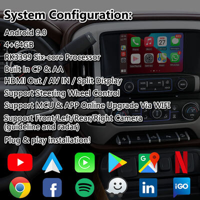 Chevrolet Silverado Android Carplay Interface Multimedia Με Ασύρματο Android Auto