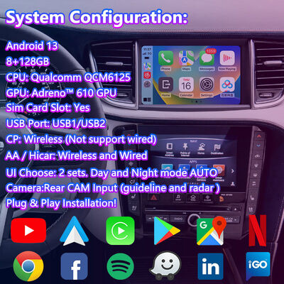 Lsailt Android Carplay Multimedia Video Interface για το 2018-2022 Infiniti QX50