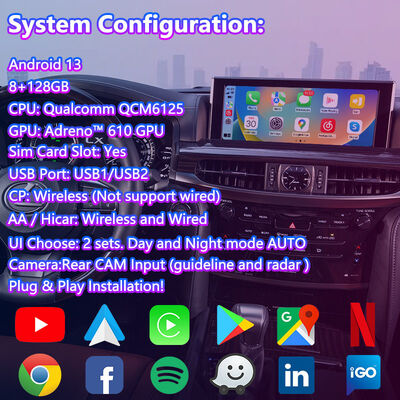 Lsailt Android Carplay Multimedia Video Interface για το 2016-2021 Lexus LX 570 LX450d LX570