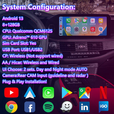 Τηλεοπτική διεπαφή πολυμέσων Lsailt αρρενωπή για τον φ-αθλητισμό ΜΕ ΚΙΝΗΤΉΡΙΟΥΣ ΤΡΟΧΟΎΣ το 2012-2017 Lexus LS460 LS600h LS