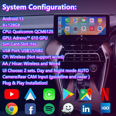 Lsailt Android Carplay Navigation Video Interface για το 2020-Πρόσφατο Toyota Harrier Venza Υποστήριξη Ραδιοφωνική Ενότητα