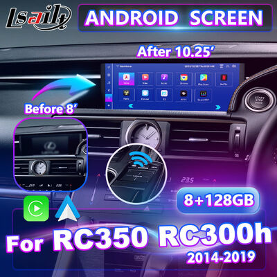 Lsailt Android Carplay πολυμέσων οθόνη διεπαφής για το 2014-2018 Lexus RC350 RC300h RC200t RC300 RCF