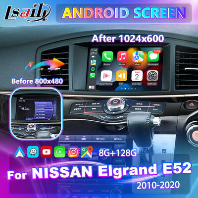 Lsailt Android Carplay πολυμέσων οθόνη για το 2010-2020 Nissan Elgrand E52