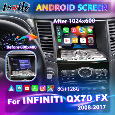 Ηθόνη πολυμέσων Android Carplay για το 2008-2017 Infiniti FX35 FX37 FX50 FX30D FX QX70