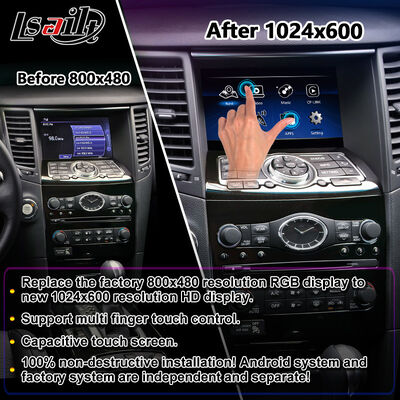 Ηθόνη πολυμέσων Android Carplay για το 2008-2017 Infiniti FX35 FX37 FX50 FX30D FX QX70