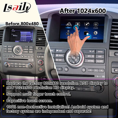 Lsailt Android Carplay πολυμέσων οθόνης για το 2010-2015 Nissan Navara D40