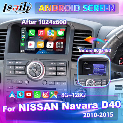 Lsailt Android Carplay πολυμέσων οθόνης για το 2010-2015 Nissan Navara D40