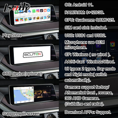 CarPlay/Android Multimedia System Lexus Video Interface για το RX450H RX350 12.3 ίντσες 2016-2021 Ενσωματωμένο YouTube, NetFlix,Android Auto