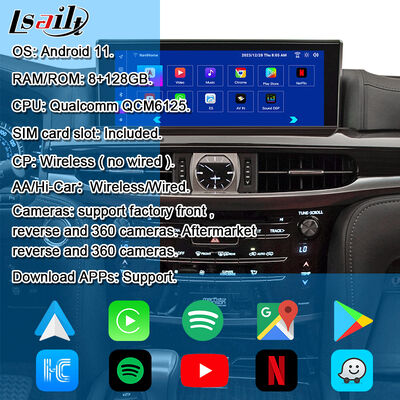 OEM Android Upgrade Module για το LX570 Lexus RX GX LS NX ES Ενσωμάτωση Ασύρματο CarPlay, Android Auto, YouTube,NetFlix