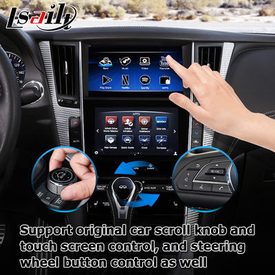 Διεπαφή GPS carplay, 8+128GB Android 11 διεπαφή κουτί πλοήγησης για Infiniti Q50 / Q60
