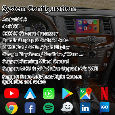 Διεπαφή πολυμέσων Lsailt Android Carplay για Infiniti QX80 QX56 QX60 QX70