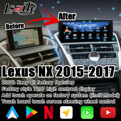 Lexus NX200t 10.25 Αναβάθμιση οθόνης αφής Hexa Processor Android Auto Wireless Carplay