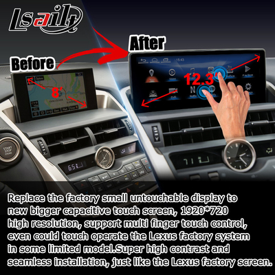 Lexus NX200t 10.25 Αναβάθμιση οθόνης αφής Hexa Processor Android Auto Wireless Carplay